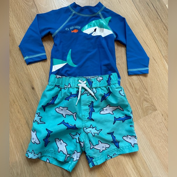 Little Me Other - Little Me • Infant Swim Trunks & Rash Guard • 6-9 Months